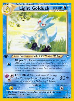 Light Golduck card from Neo Destiny