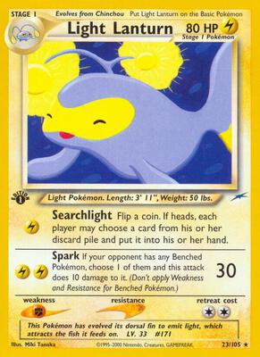 Light Lanturn card from Neo Destiny