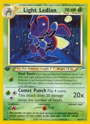 Light Ledian card from Neo Destiny