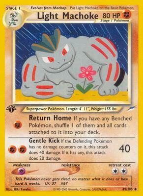 Light Machoke card from Neo Destiny