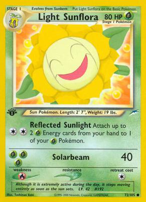 Light Sunflora card from Neo Destiny
