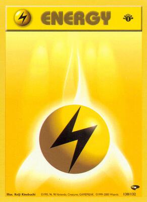 Lightning Energy card from Gym Challenge