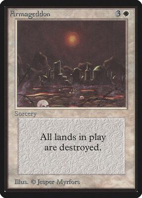 Armageddon card from Beta Edition