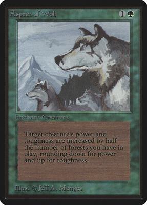 Aspect of Wolf card from Beta Edition