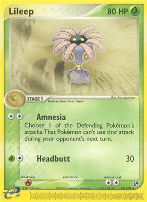 Lileep - 43/100 card from EX Sandstorm