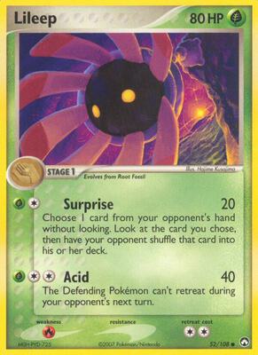 Lileep card from EX Power Keepers