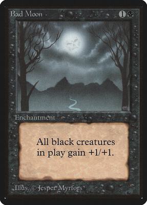 Bad Moon card from Beta Edition