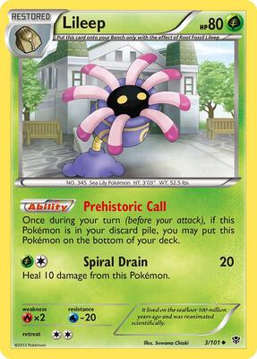 Lileep card from Plasma Blast