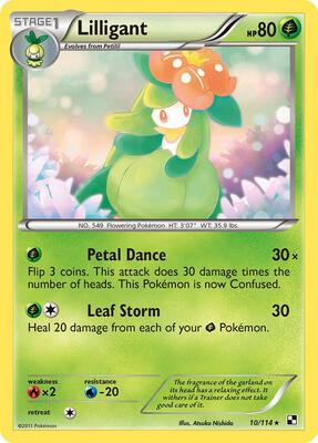 Lilligant card from Black and White