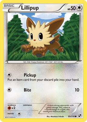 Lillipup (80) card from Black and White