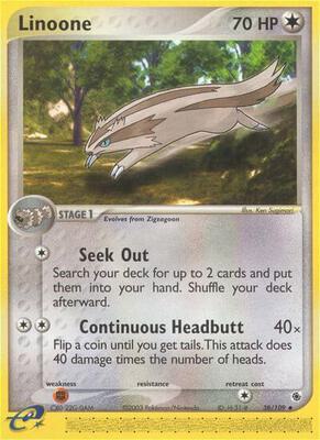 Linoone card from EX Ruby and Sapphire