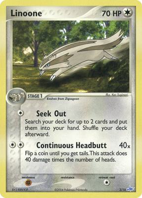 Linoone card from EX Trainer Kit 1: Latias & Latios