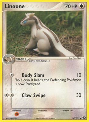 Linoone card from EX Emerald