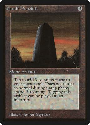 Basalt Monolith card from Beta Edition