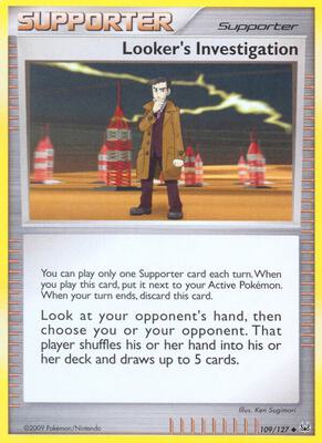 Looker's Investigation card from Platinum