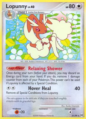 Lopunny card from Arceus