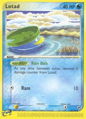 Lotad - 66/100 card from EX Sandstorm
