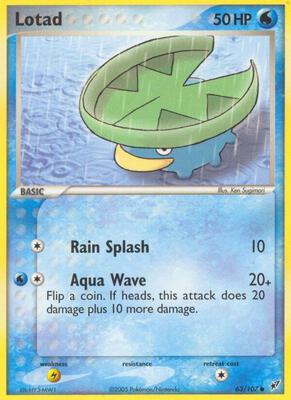 Lotad - 063/107 card from EX Deoxys