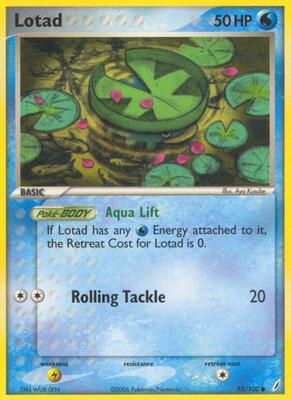 Lotad card from EX Crystal Guardians