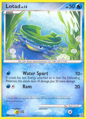 Lotad card from Secret Wonders