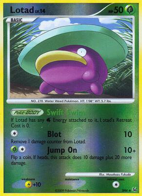 Lotad (Shiny) card from Platinum