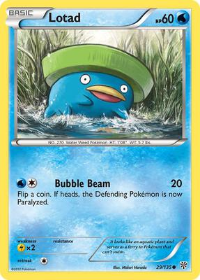 Lotad card from Plasma Storm