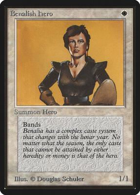 Benalish Hero card from Beta Edition