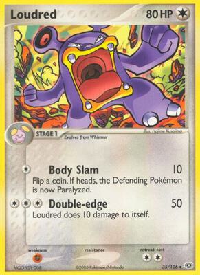 Loudred card from EX Emerald