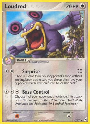 Loudred card from EX Crystal Guardians
