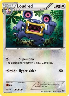 Loudred card from Plasma Storm