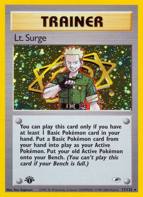 Lt. Surge (17) card from Gym Heroes