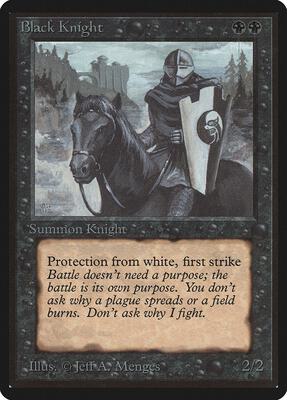 Black Knight card from Beta Edition