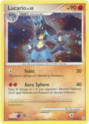 Lucario card from Diamond and Pearl
