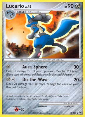 Lucario card from Platinum