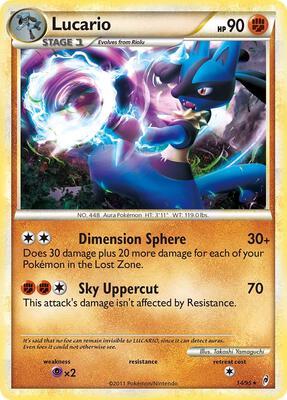 Lucario card from Call of Legends