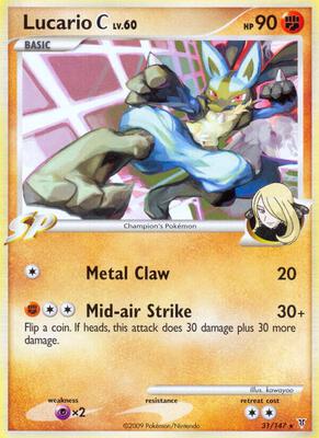 Lucario C card from Supreme Victors