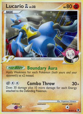 Lucario GL card from Rising Rivals