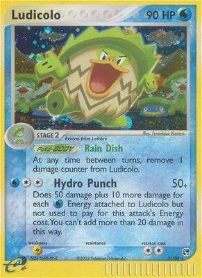 Ludicolo card from EX Sandstorm