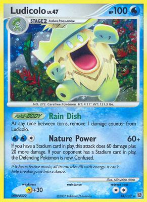Ludicolo card from Secret Wonders