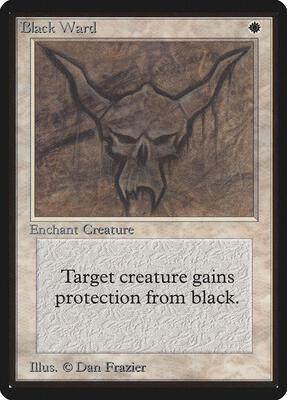 Black Ward card from Beta Edition
