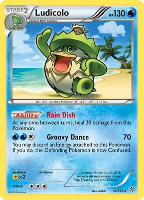 Ludicolo card from Plasma Storm