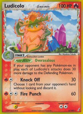 Ludicolo (Delta Species) card from EX Crystal Guardians