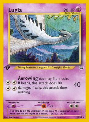 Lugia card from Neo Revelation