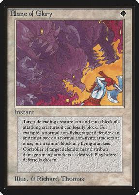 Blaze of Glory card from Beta Edition