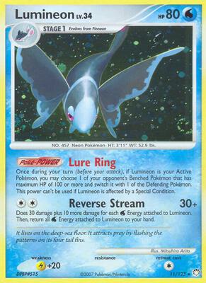 Lumineon card from Mysterious Treasures