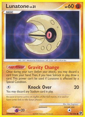 Lunatone card from Great Encounters