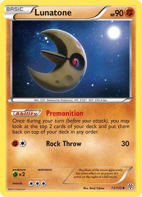Lunatone card from Plasma Storm