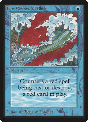 Blue Elemental Blast card from Beta Edition