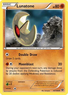 Lunatone card from XY Base Set