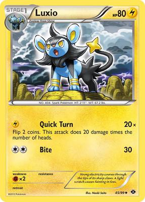 Luxio (45) card from Next Destinies